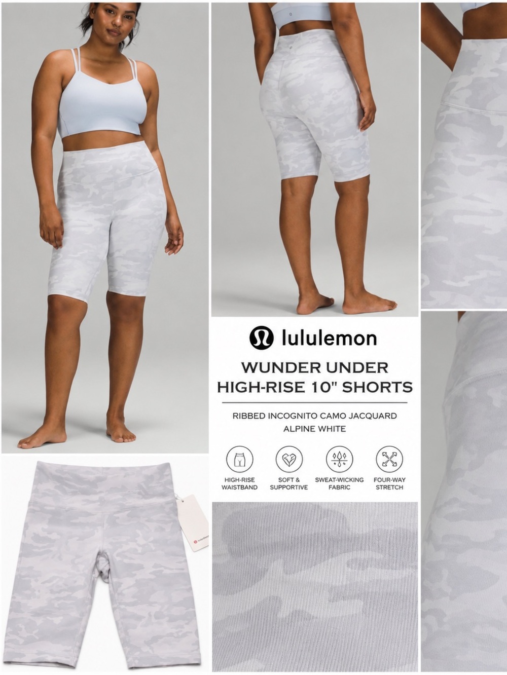 Lululemon Athletica Gray Camo Shorts